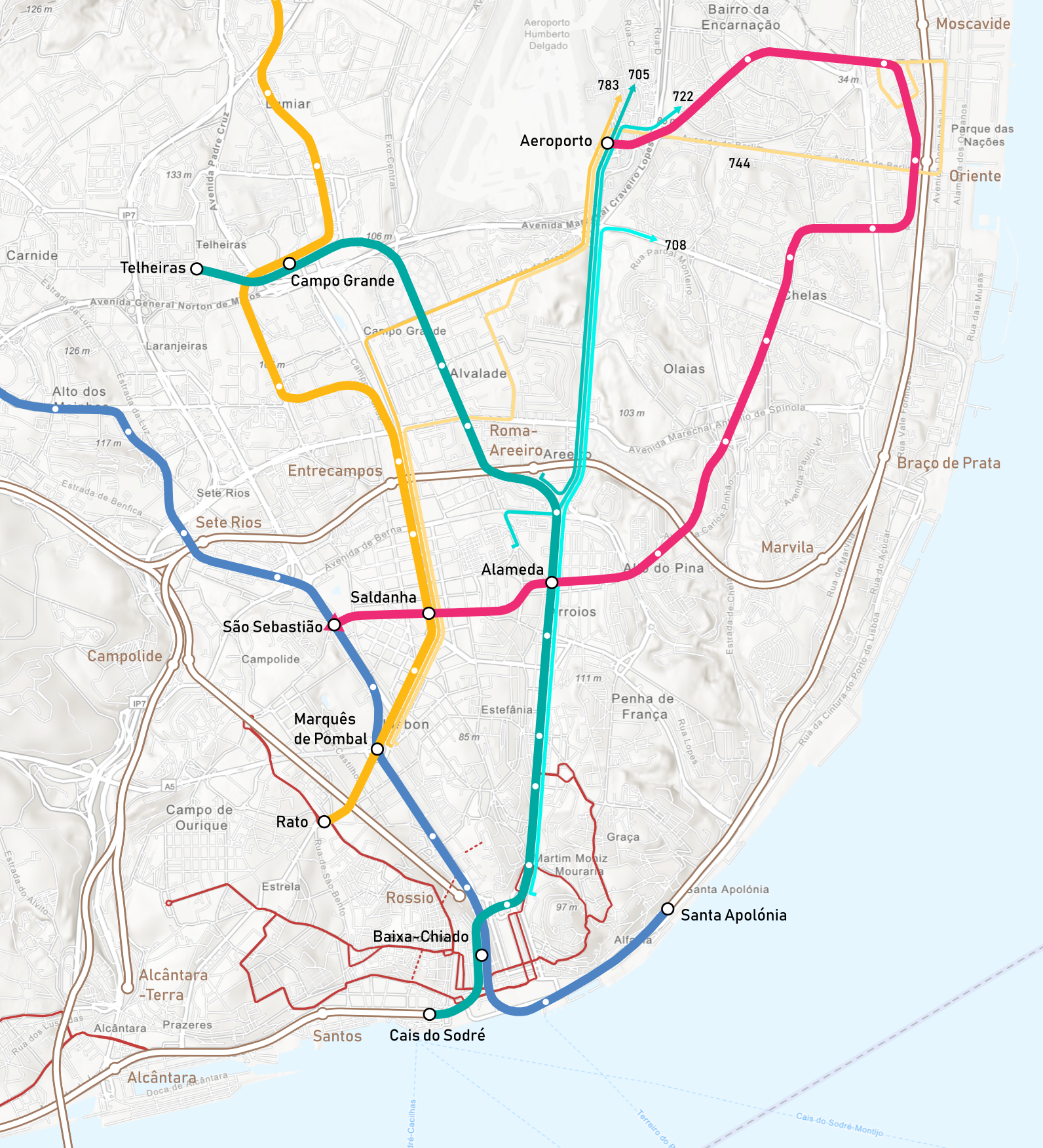 Lisboa met achtergrond